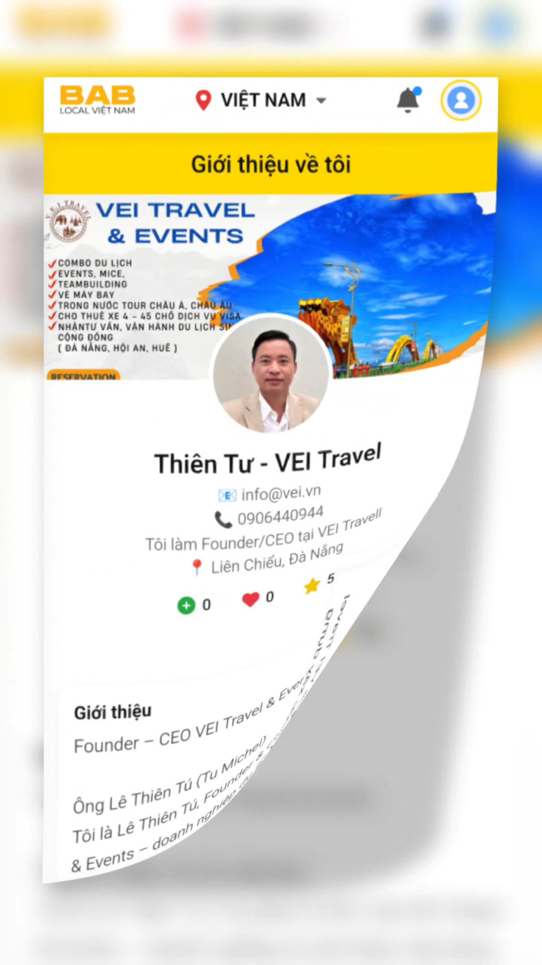 Video của Thiên Tư - VEI Travel